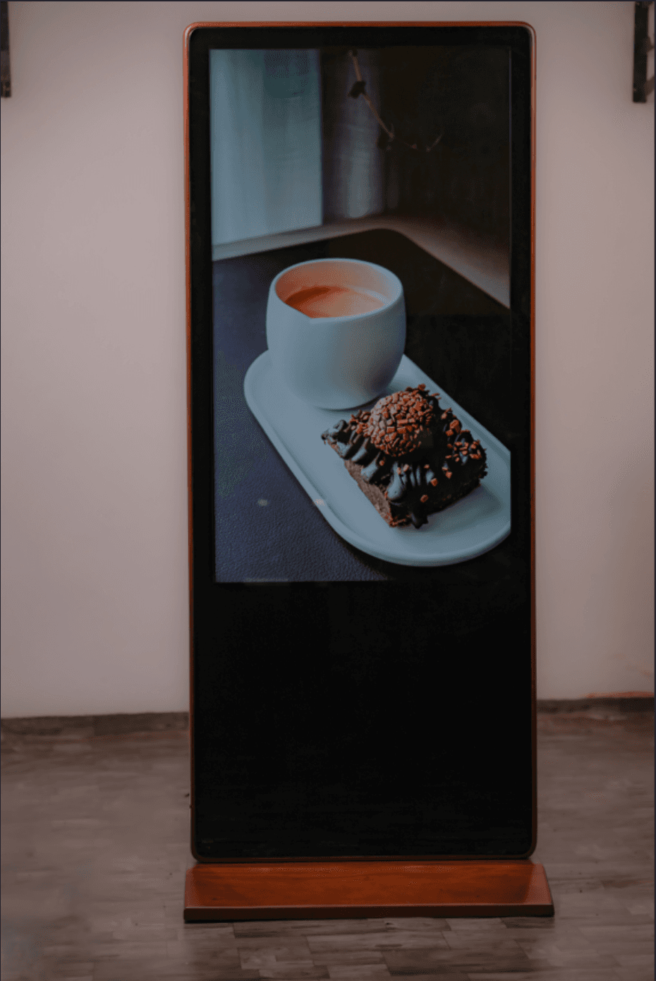 Samsung Wooden Kiosk Front View - Premium Digital Signage India