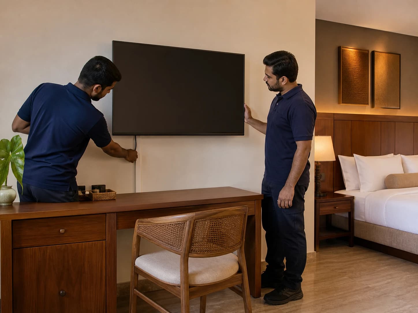 Illustrative display mounting and installation hardware: LVW02-46T:Pop- Out Video Wall Mount